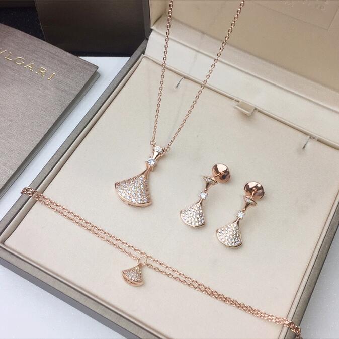 BGE002 Full crystal divas dream earrings necklace bracelet collection - ccjewelryacc