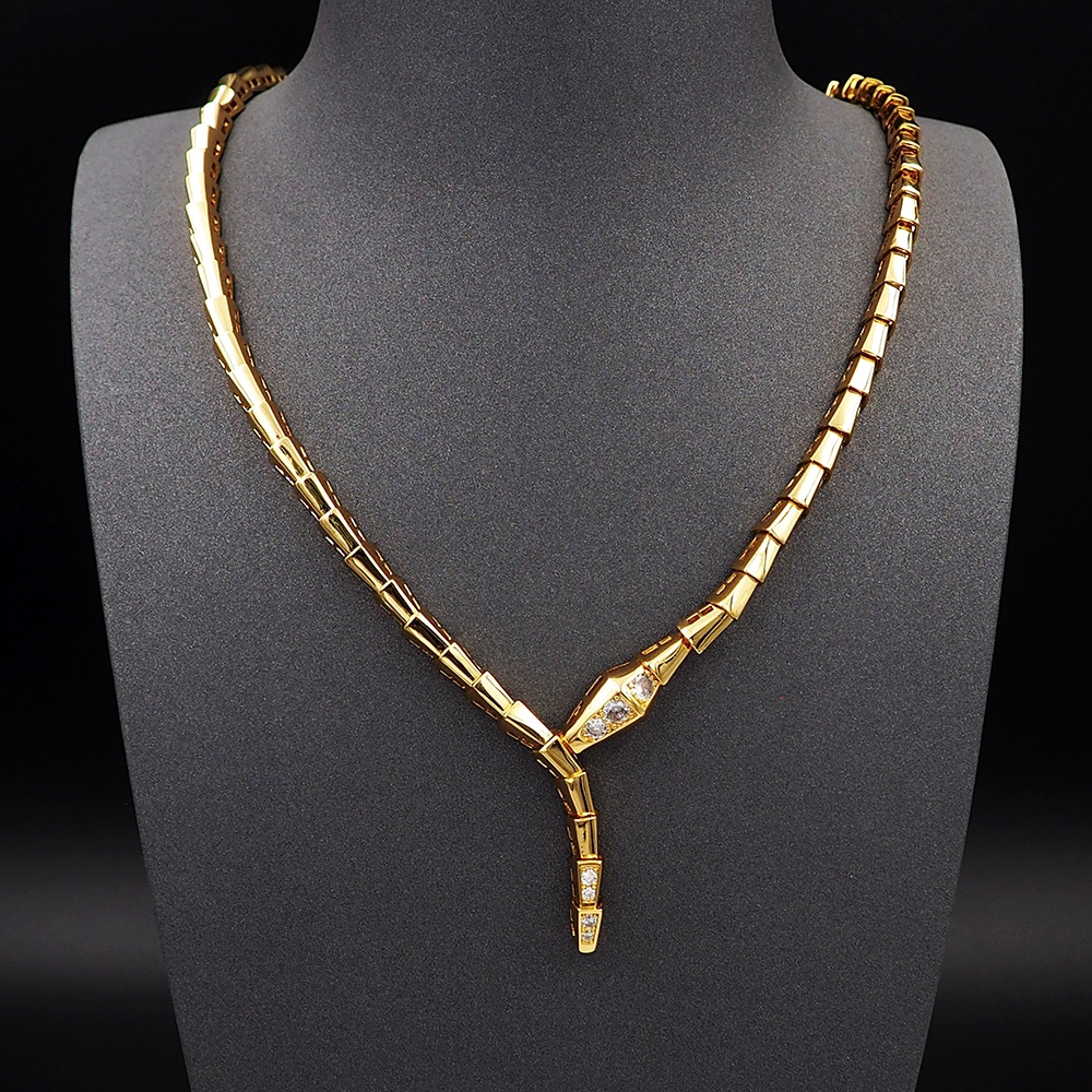 BGN009 Serpenti viper necklace with diamond - ccjewelryacc