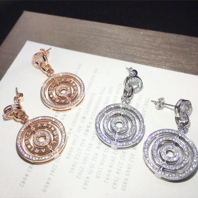 BGE016 Full diamond drop earrings - ccjewelryacc