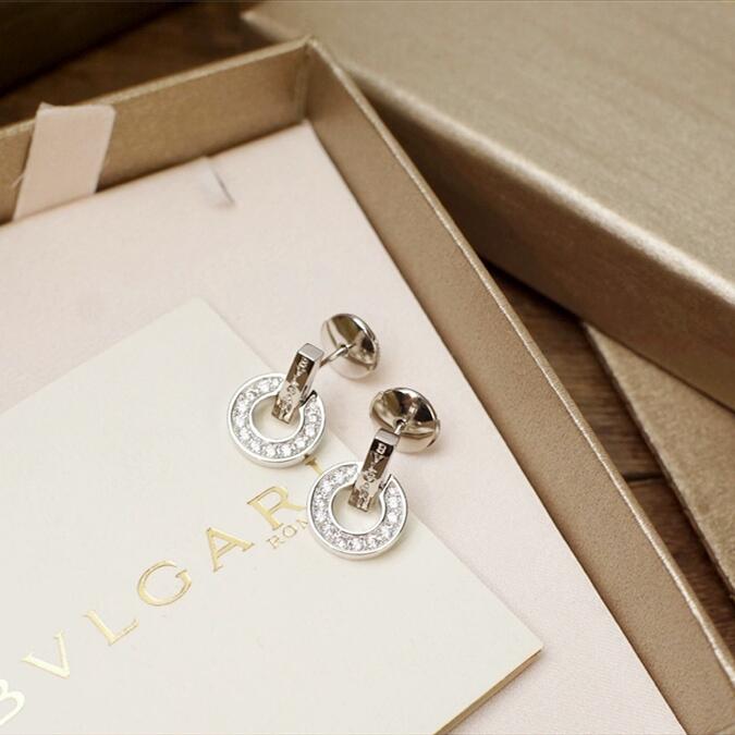 BGE034 Full diamond Bulg@ri bulg@ri earrings - ccjewelryacc