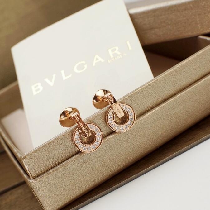 BGE034 Full diamond Bulg@ri bulg@ri earrings - ccjewelryacc