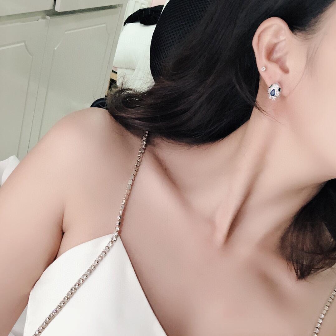 BGES002 18k White Gold full diamond Serpenti seduttori earring clip - ccjewelryacc