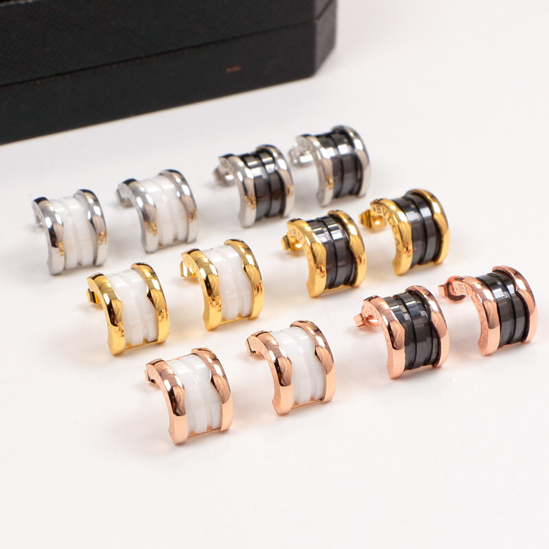 BGE032 Ceramic B zero1 rock earrings - ccjewelryacc