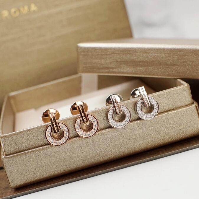 BGE034 Full diamond Bulg@ri bulg@ri earrings - ccjewelryacc