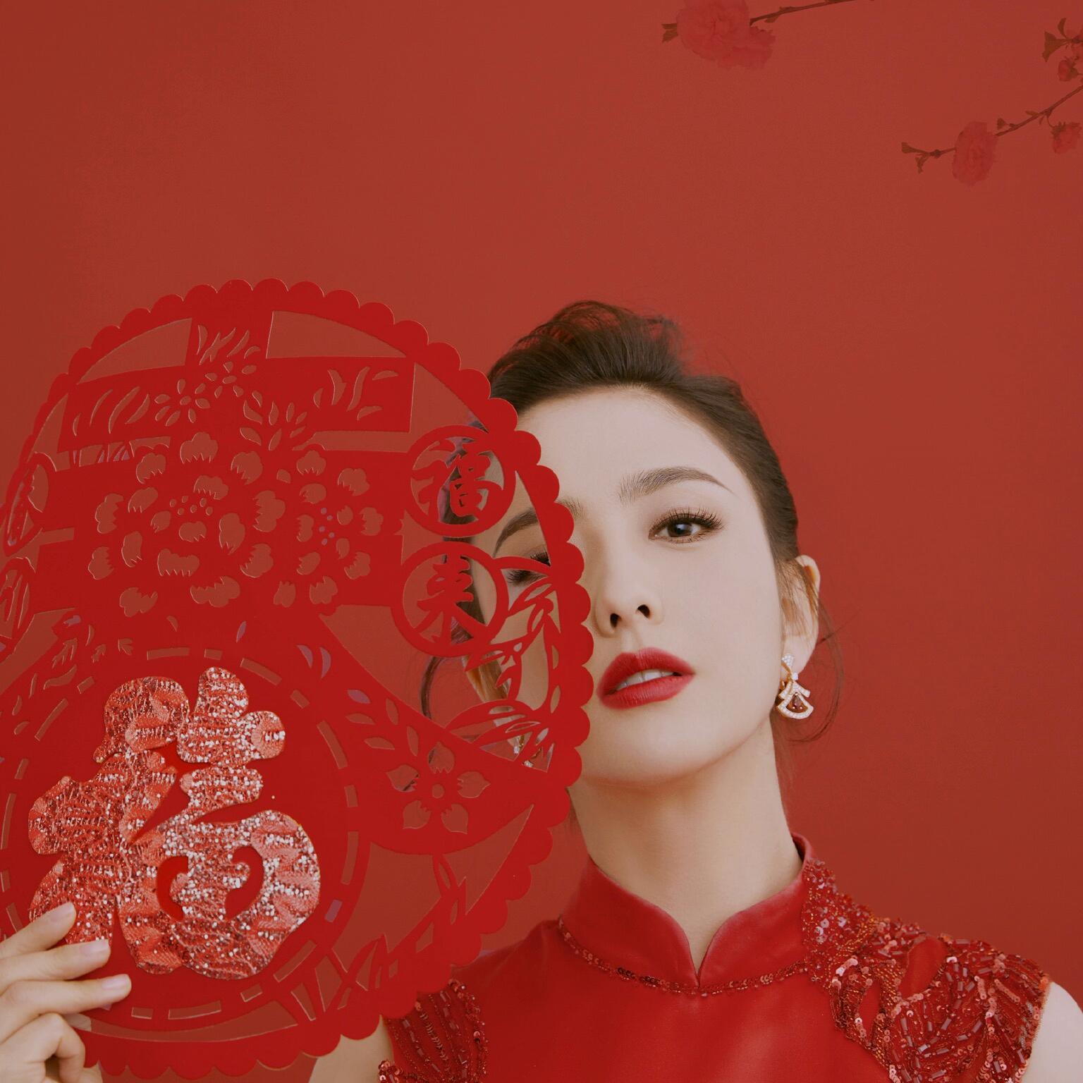 BGE029 Red gemstone and Full diamond Divas dream earrings - ccjewelryacc