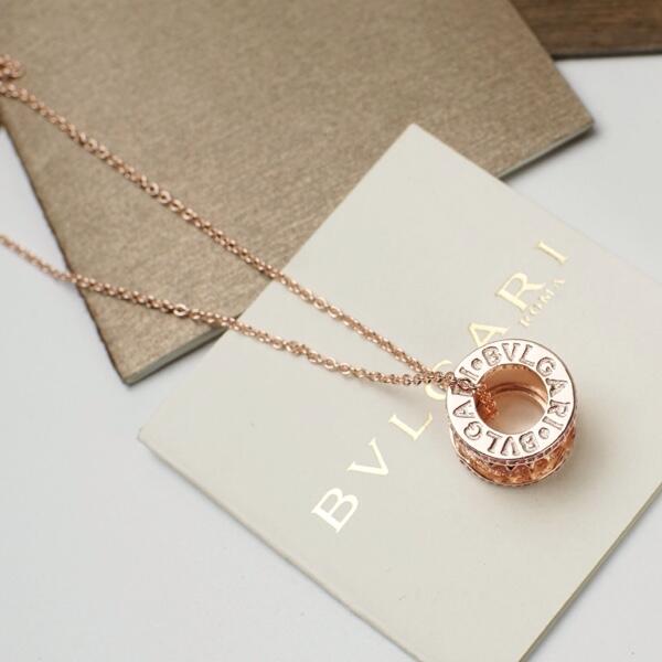 BGN019 Pink diamond B.ZERO1 Rock Necklace - ccjewelryacc