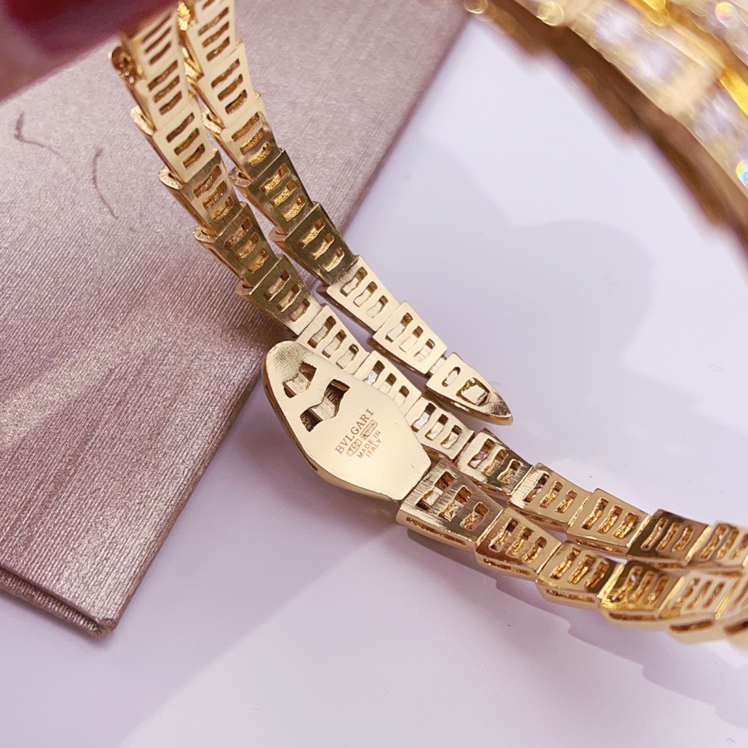 BGS003B Full diamond Snake Serpenti viper bangle bracelet - ccjewelryacc