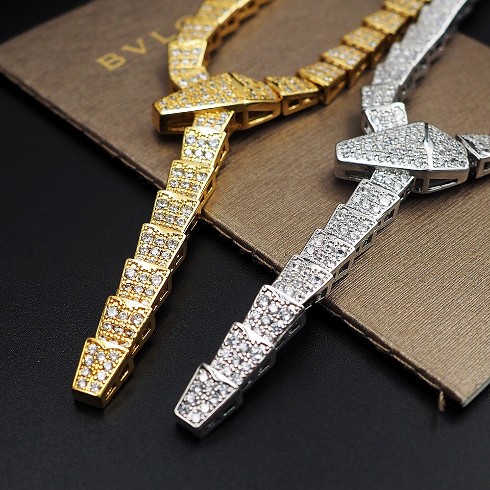 BGN008  Full diamond Serpenti viper necklace - ccjewelryacc