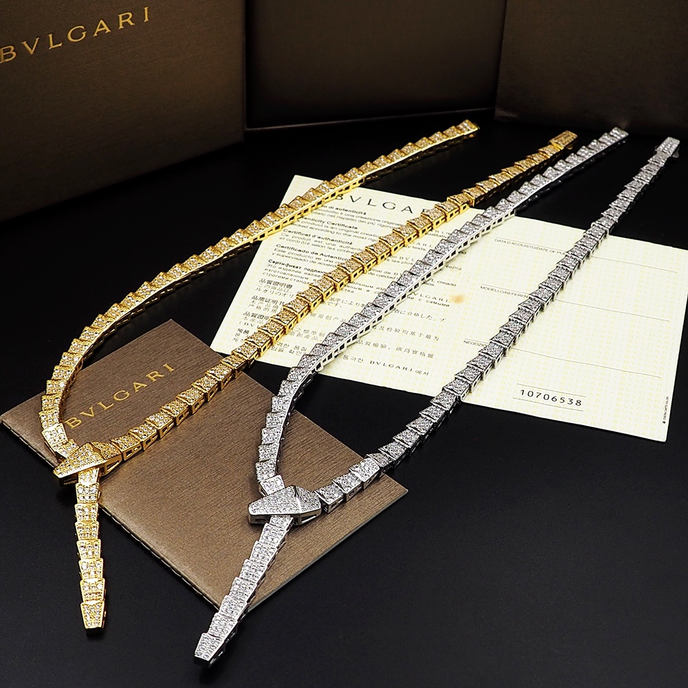 BGN008 Full diamond Serpenti viper necklace - ccfashionjewelry