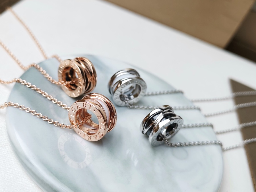 BGN022 B.ZERO1 Rock Necklace piercing with black/white ceramic - ccjewelryacc