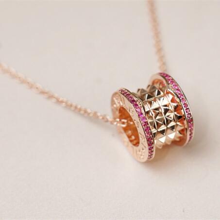 BGN019 Pink diamond B.ZERO1 Rock Necklace - ccjewelryacc