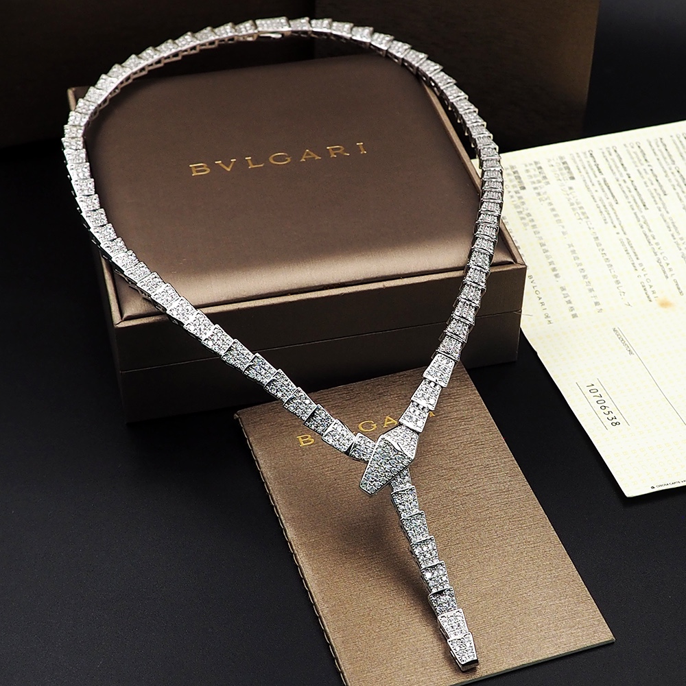 BGN008  Full diamond Serpenti viper necklace - ccjewelryacc