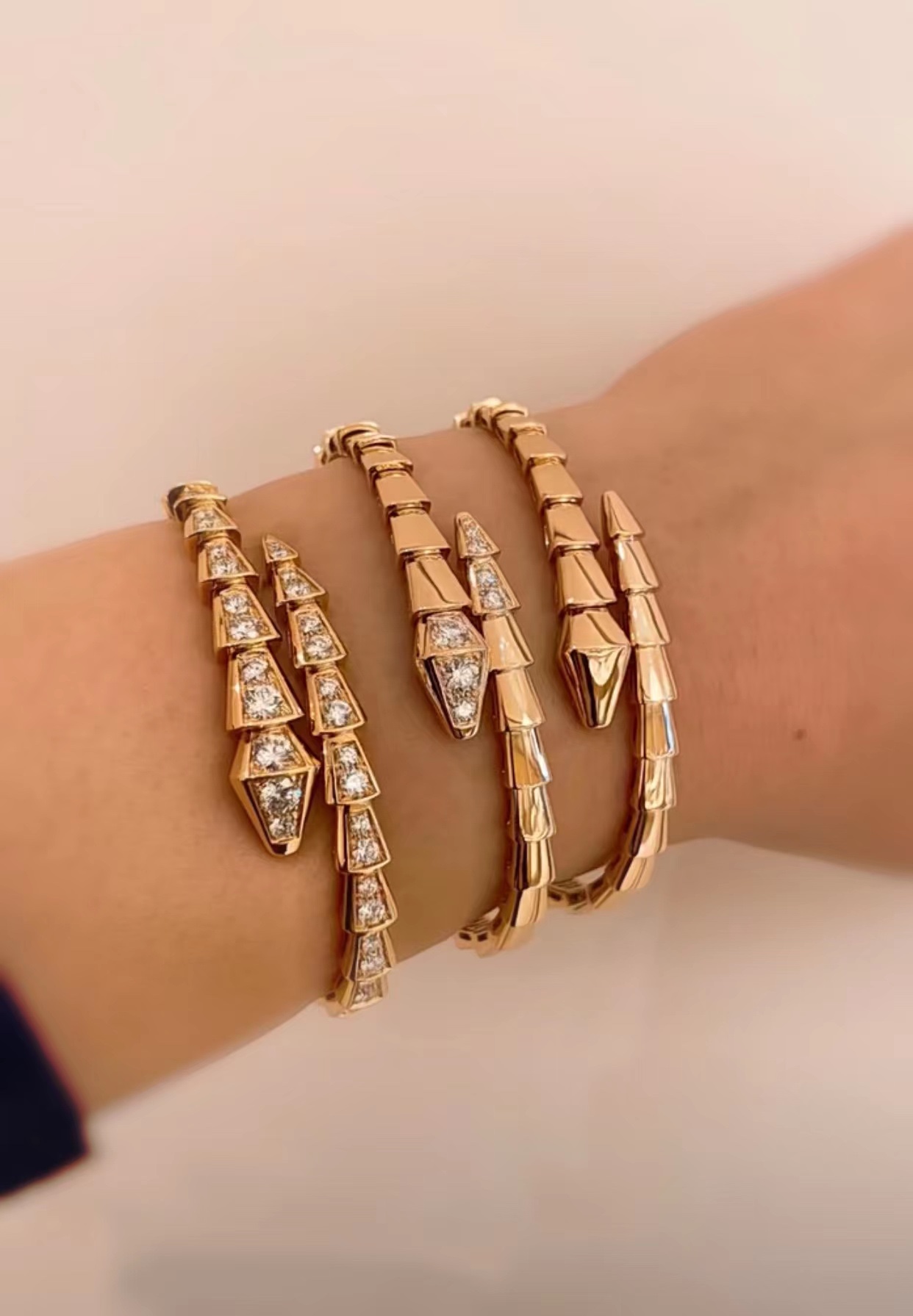 BGSS001 S925 Sterling silver Snake Serpenti viper bangle bracelet - ccjewelryacc