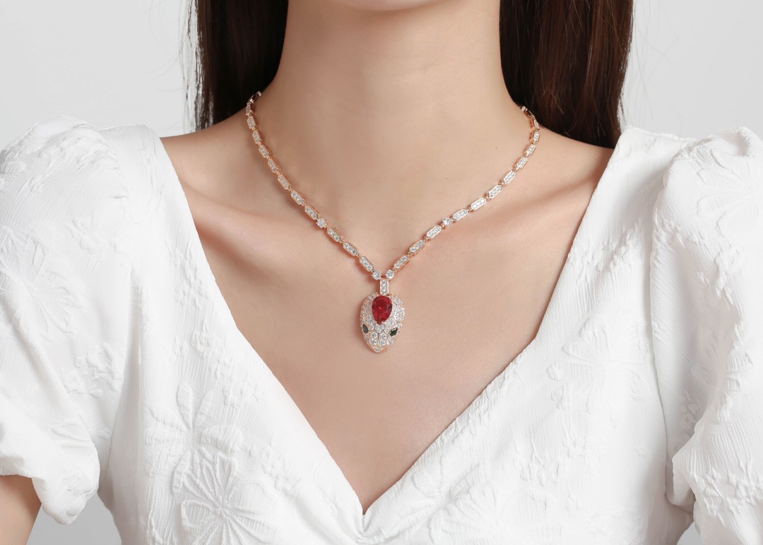 BGN025 Gemstone serpenti viper necklace - ccjewelryacc