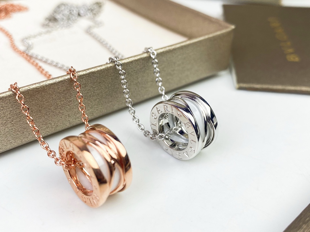 BGN022 B.ZERO1 Rock Necklace piercing with black/white ceramic - ccjewelryacc