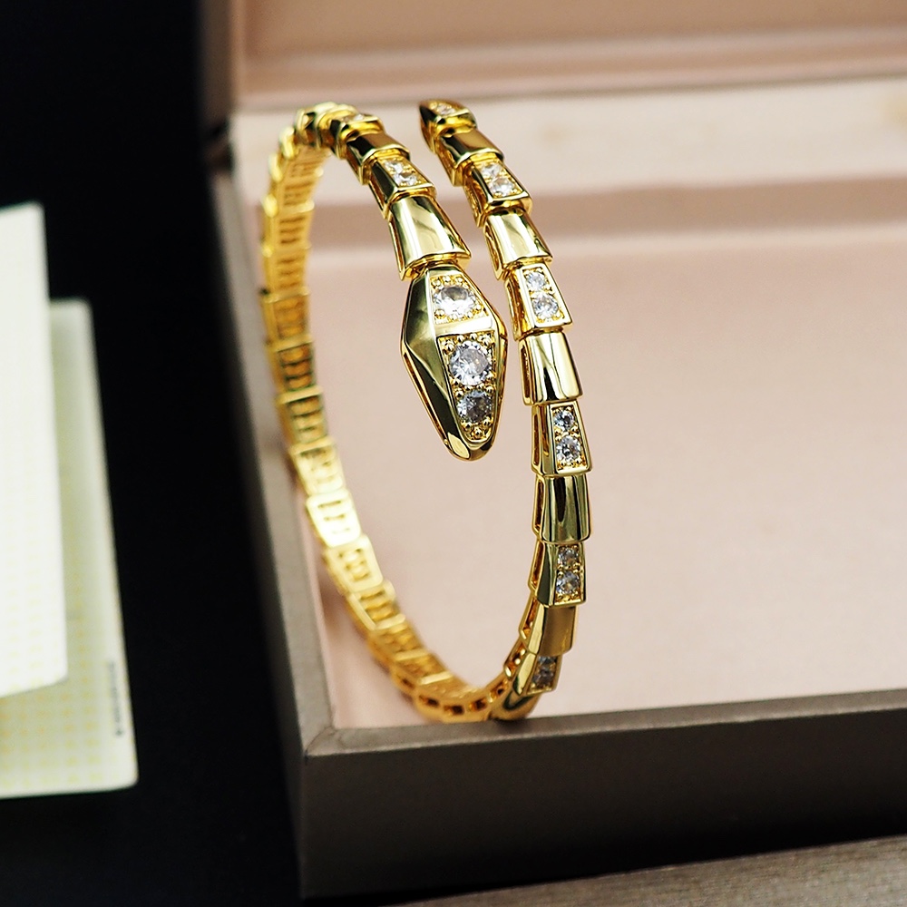 BGS001B  Serpenti viper bracelet with diamond - ccjewelryacc