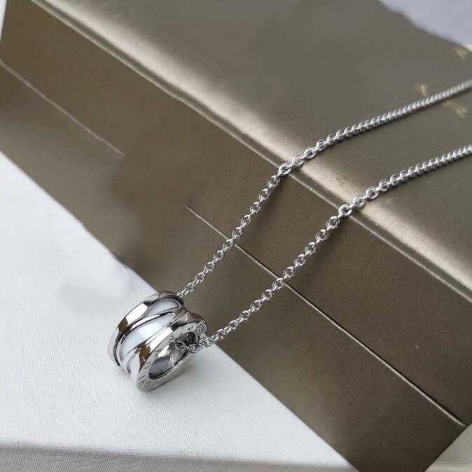 BGN022 B.ZERO1 Rock Necklace piercing with black/white ceramic - ccjewelryacc