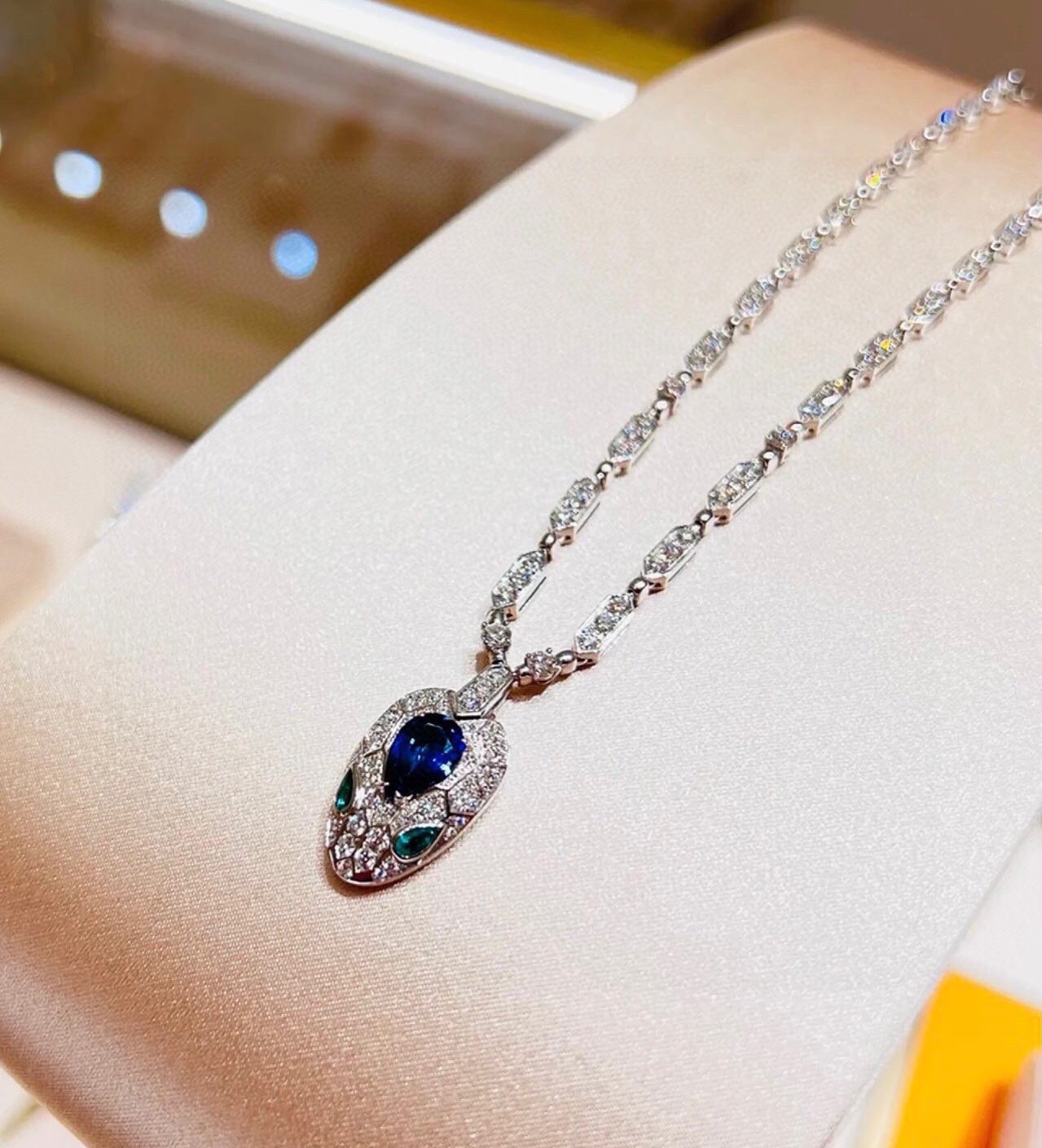 BGN025 Gemstone serpenti viper necklace - ccjewelryacc