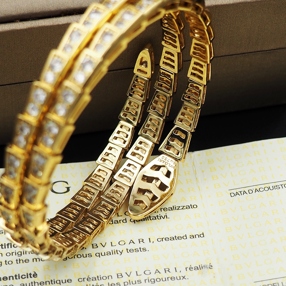 BGS003B Full diamond Snake Serpenti viper bangle bracelet - ccjewelryacc