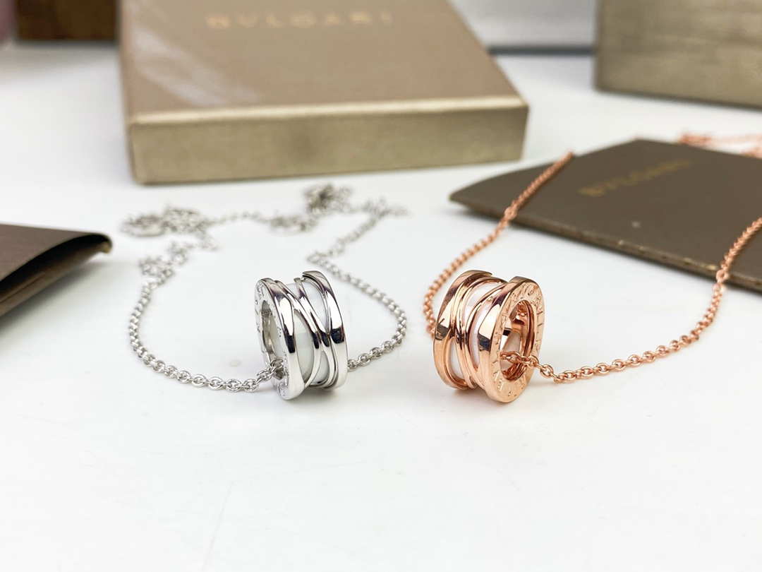 BGN022 B.ZERO1 Rock Necklace piercing with black/white ceramic - ccjewelryacc