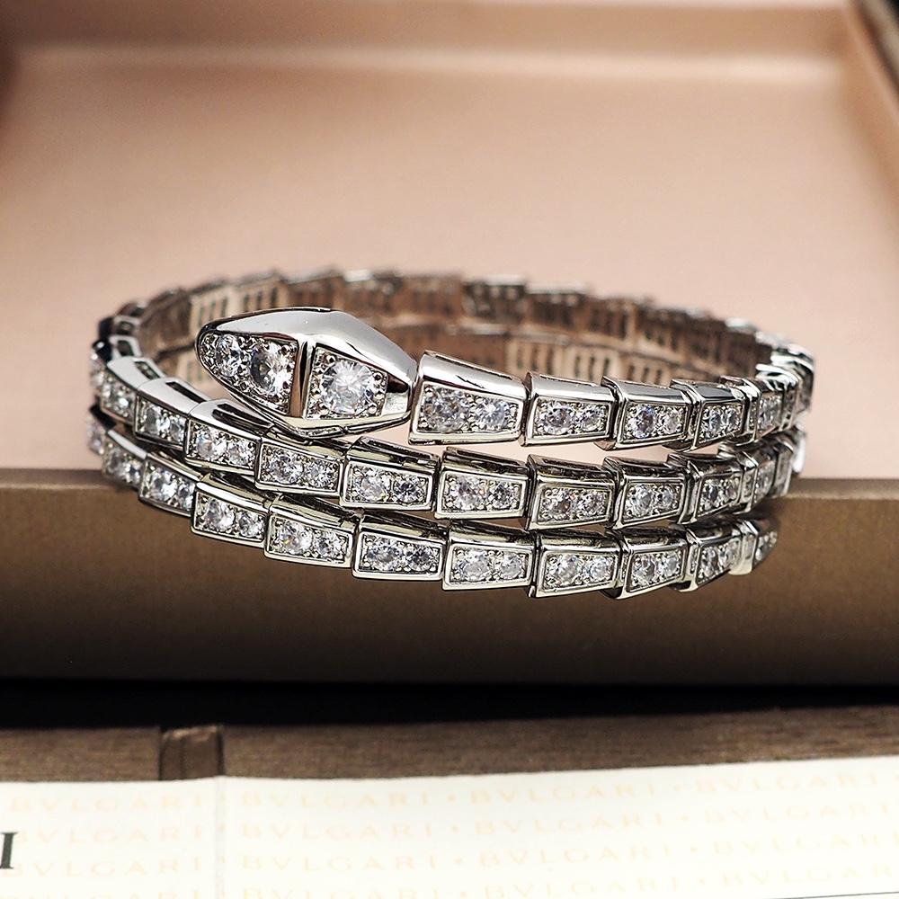 BGS003B Full diamond Snake Serpenti viper bangle bracelet - ccjewelryacc