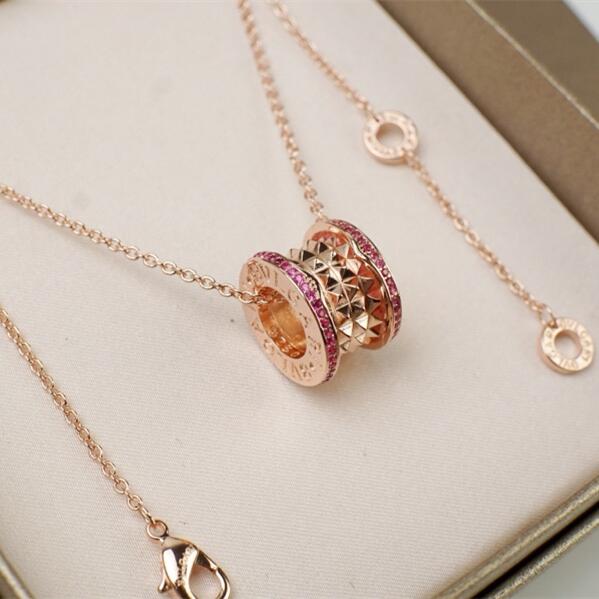 BGN019 Pink diamond B.ZERO1 Rock Necklace - ccjewelryacc