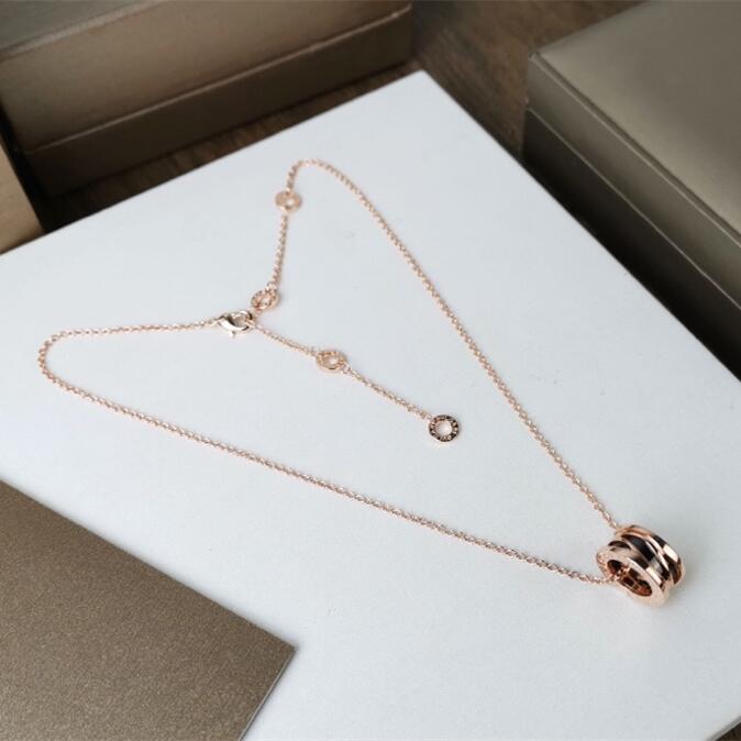 BGN022 B.ZERO1 Rock Necklace piercing with black/white ceramic - ccjewelryacc