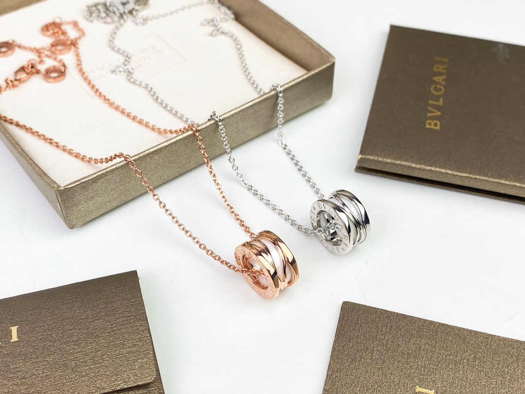 BGN022 B.ZERO1 Rock Necklace piercing with black/white ceramic - ccjewelryacc