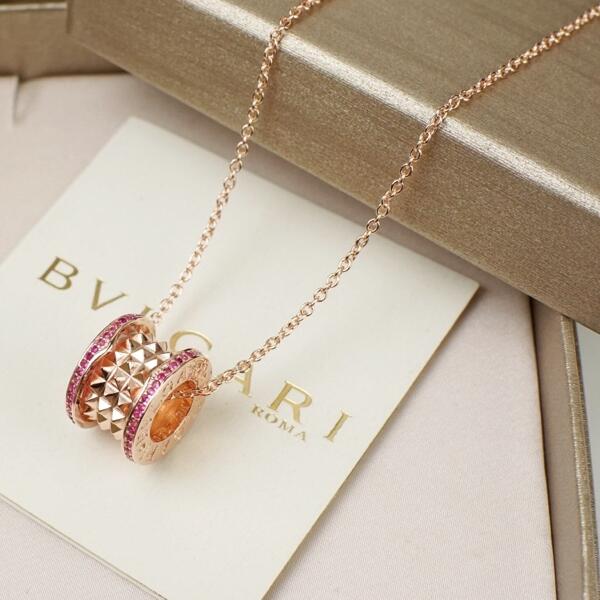 BGN019 Pink diamond B.ZERO1 Rock Necklace - ccjewelryacc