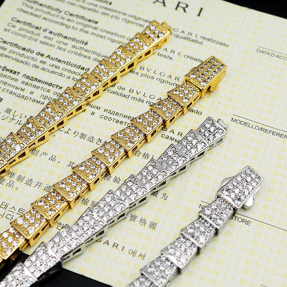 BGN008  Full diamond Serpenti viper necklace - ccjewelryacc