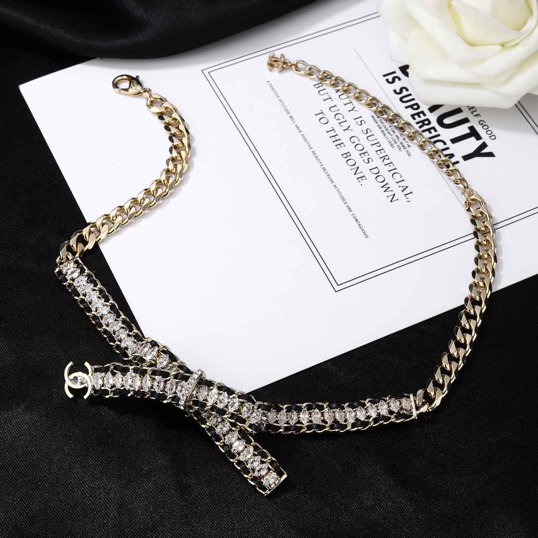 CCN425 CC bowknot Choker Necklace - ccjewelryacc