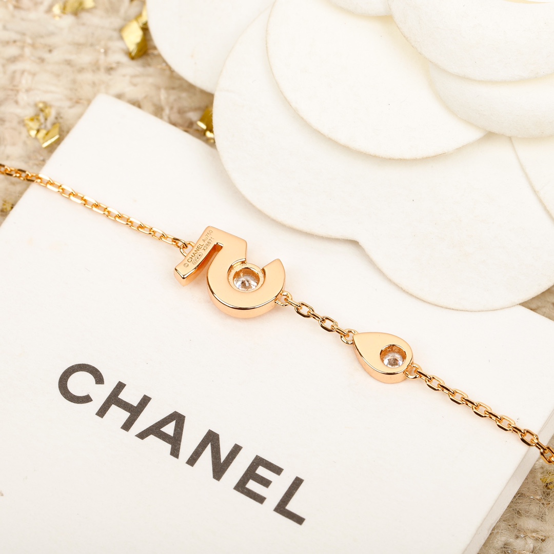 CCNS005 S925 Sterling silver diamond Eternal No 5 NECKLACE - ccjewelryacc