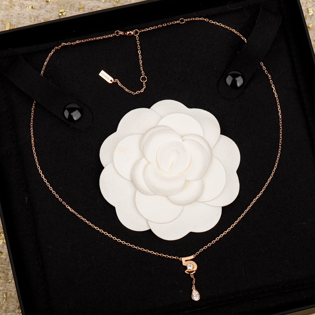 CCNS005 S925 Sterling silver diamond Eternal No 5 NECKLACE - ccfashionjewelry