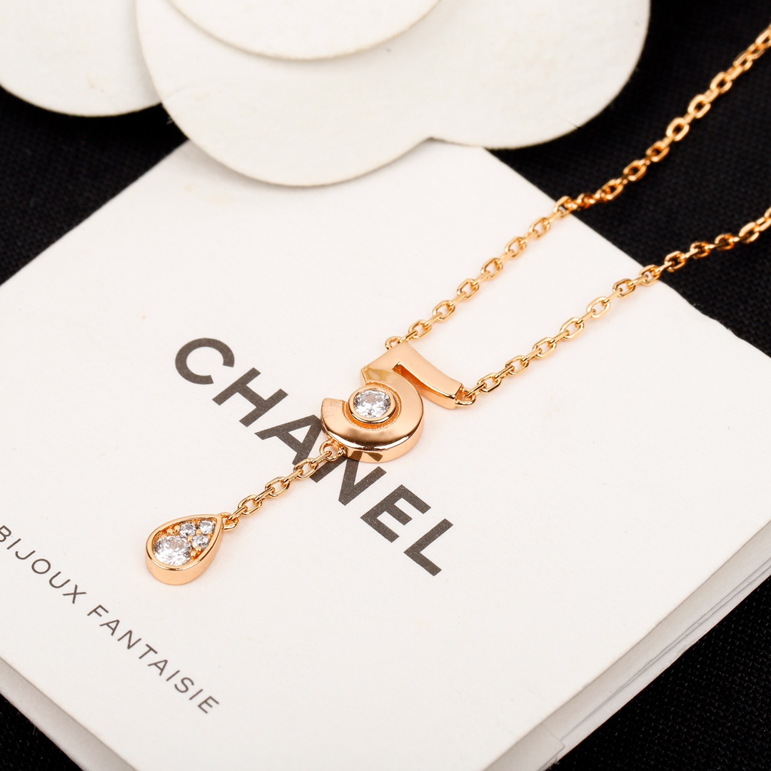 CCNS005 S925 Sterling silver diamond Eternal No 5 NECKLACE - ccjewelryacc