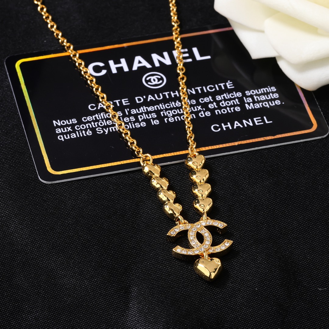 CCN058 Heart CC logo Necklace - ccjewelryacc