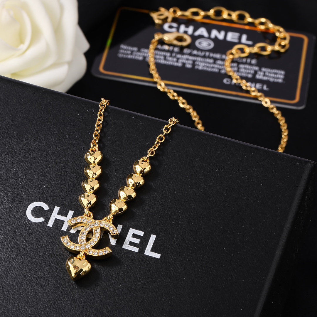 CCN058 Heart CC logo Necklace - ccjewelryacc