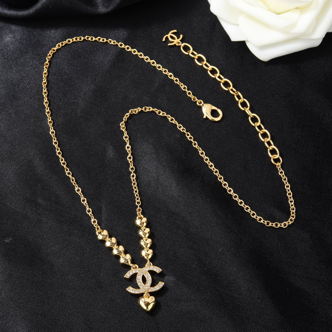CCN058 Heart CC logo Necklace - ccjewelryacc