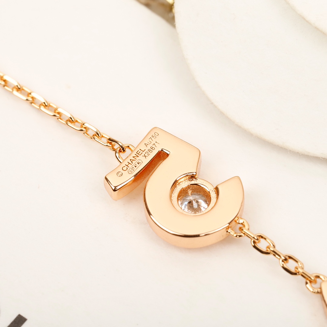 CCNS005 S925 Sterling silver diamond Eternal No 5 NECKLACE - ccjewelryacc