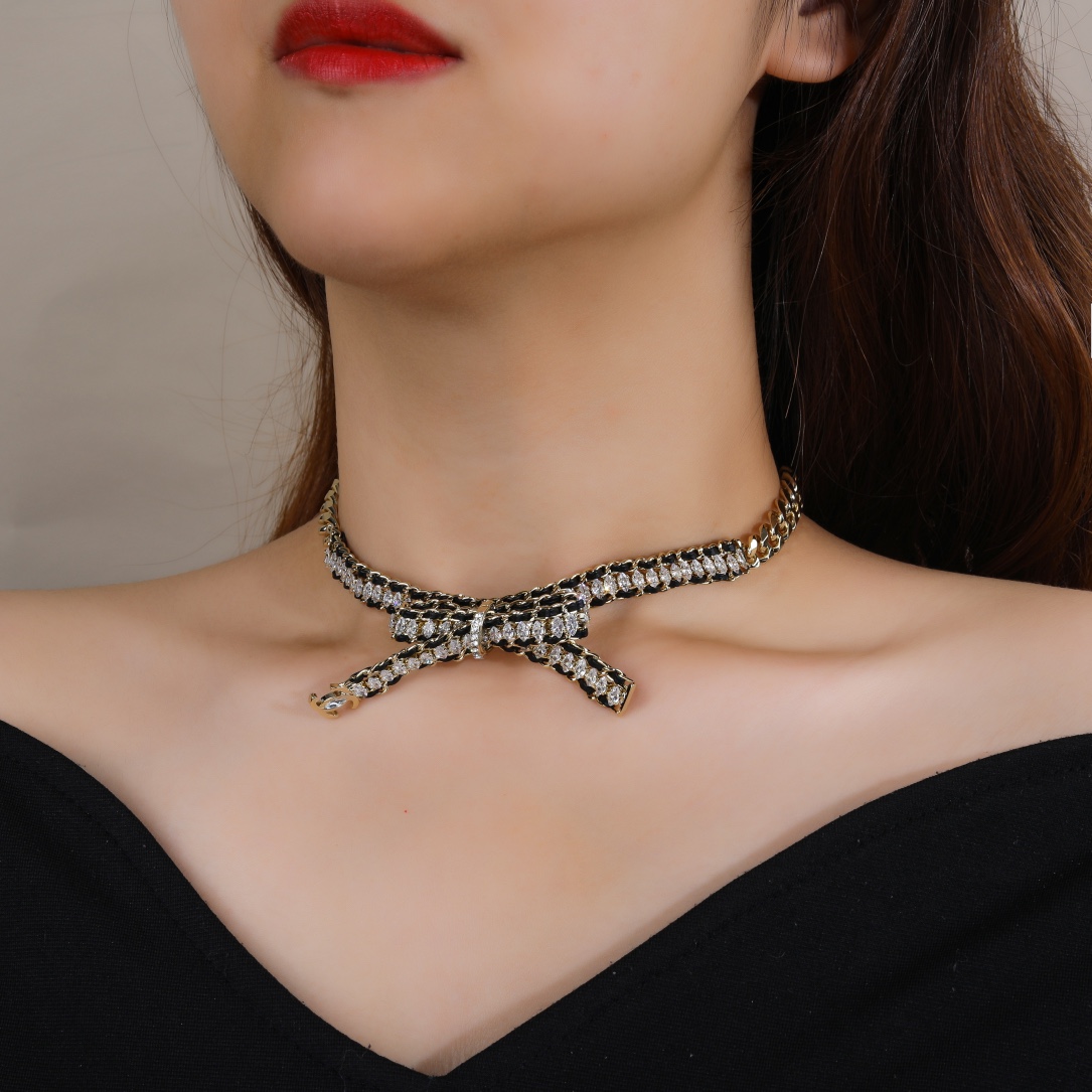 CCN425 CC bowknot Choker Necklace - ccjewelryacc