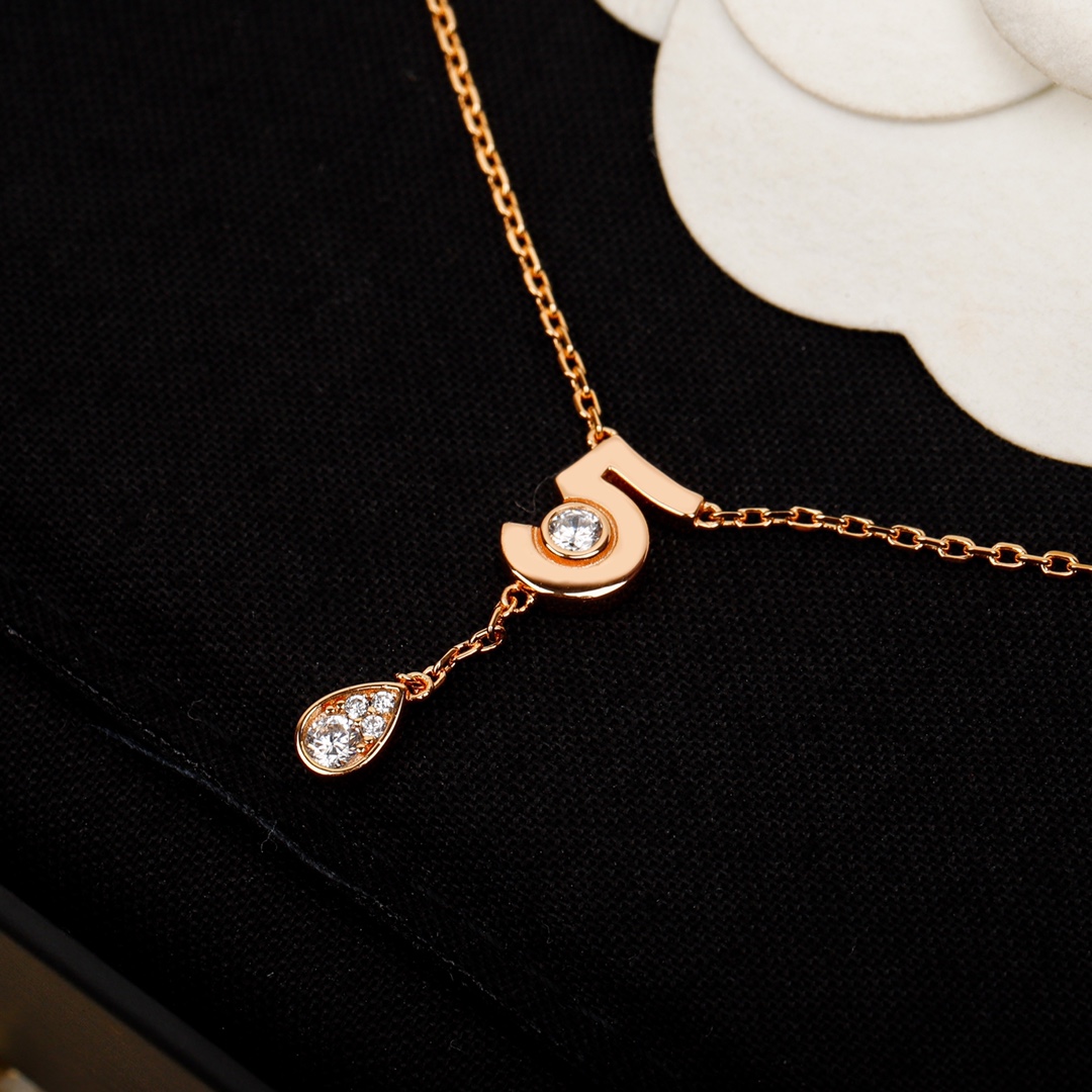 CCNS005 S925 Sterling silver diamond Eternal No 5 NECKLACE - ccjewelryacc