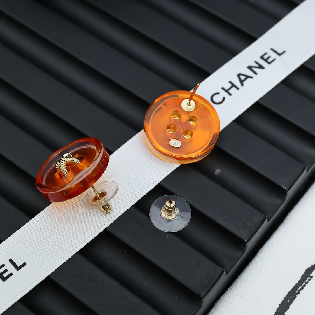 CCE278  Acrylic button stud earrings - ccjewelryacc