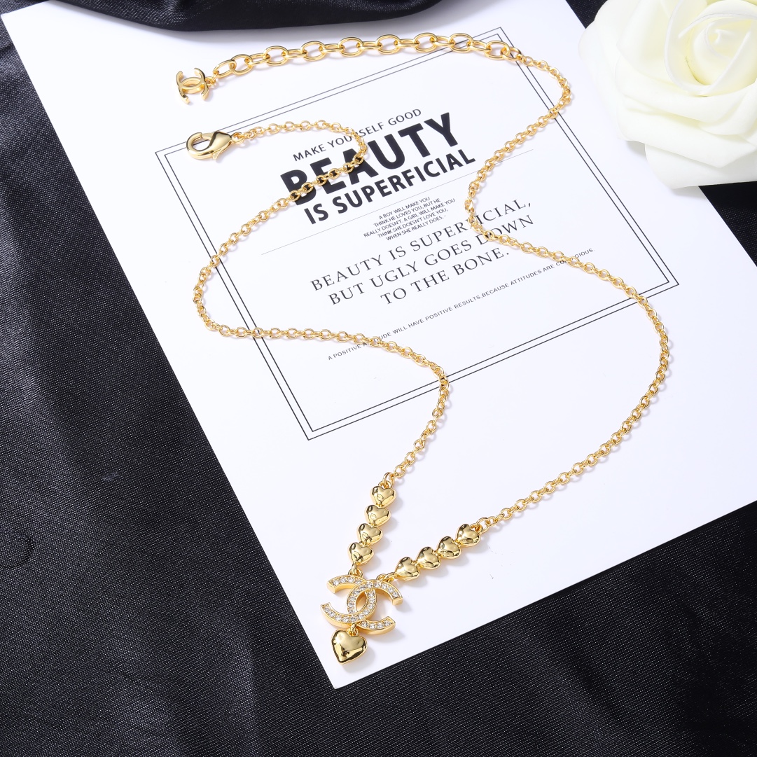 CCN058 Heart CC logo Necklace - ccjewelryacc