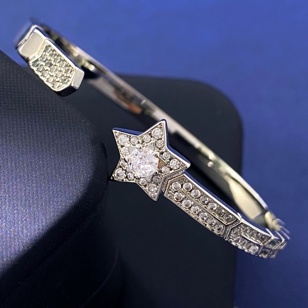 CCS157 Full crystal diamond Comete Bangle Bracelet Cuff - ccjewelryacc