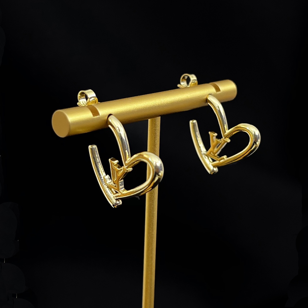 LVE064 Metal Small fall in love heart earrings - ccjewelryacc