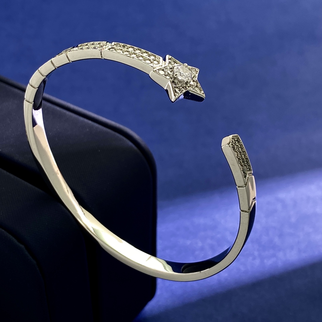 CCS157 Full crystal diamond Comete Bangle Bracelet Cuff - ccjewelryacc