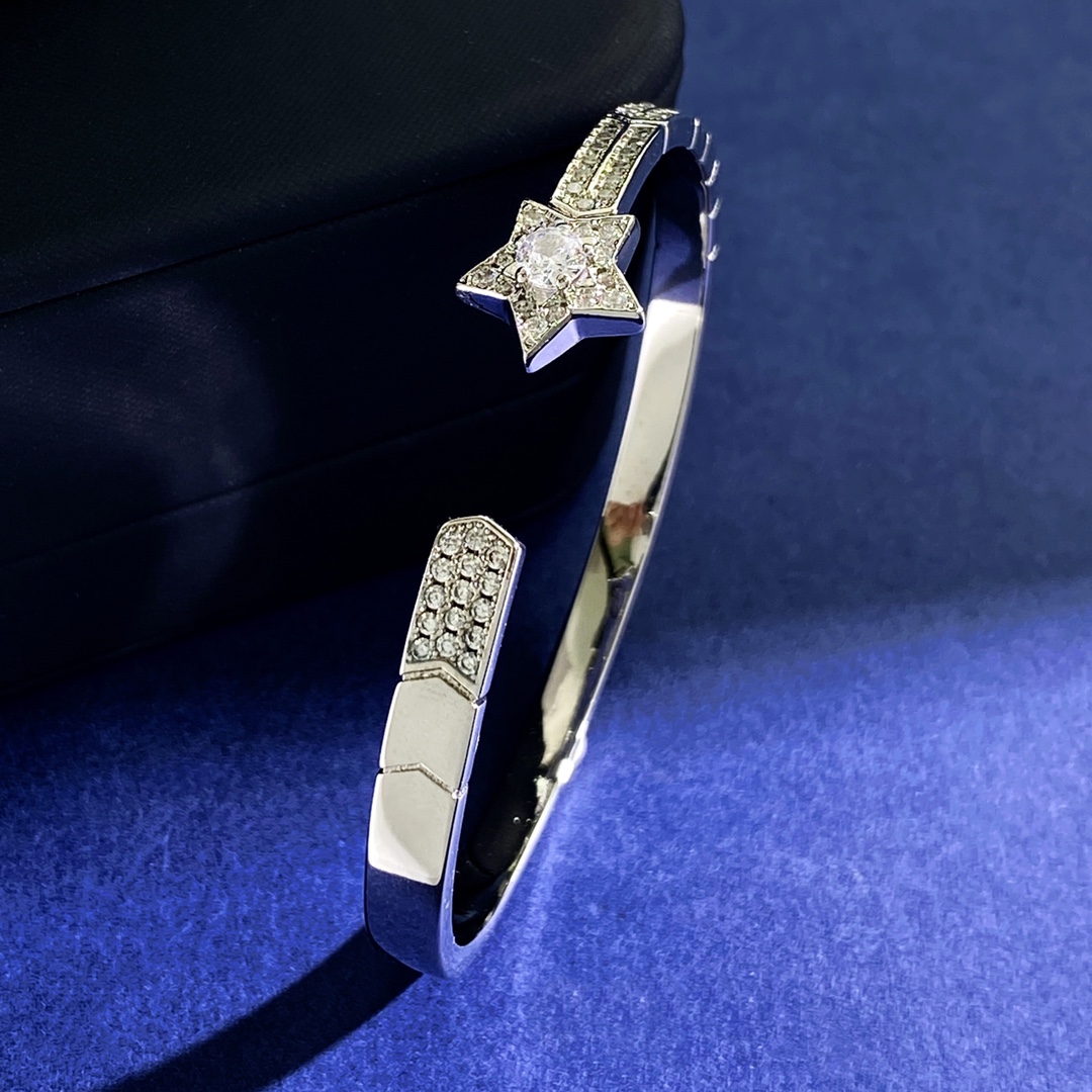 CCS157 Full crystal diamond Comete Bangle Bracelet Cuff - ccfashionjewelry
