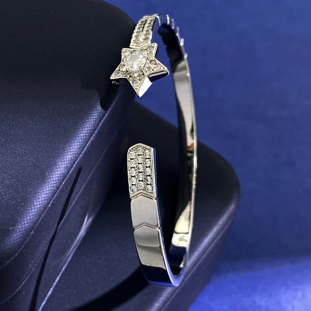 CCS157 Full crystal diamond Comete Bangle Bracelet Cuff - ccjewelryacc