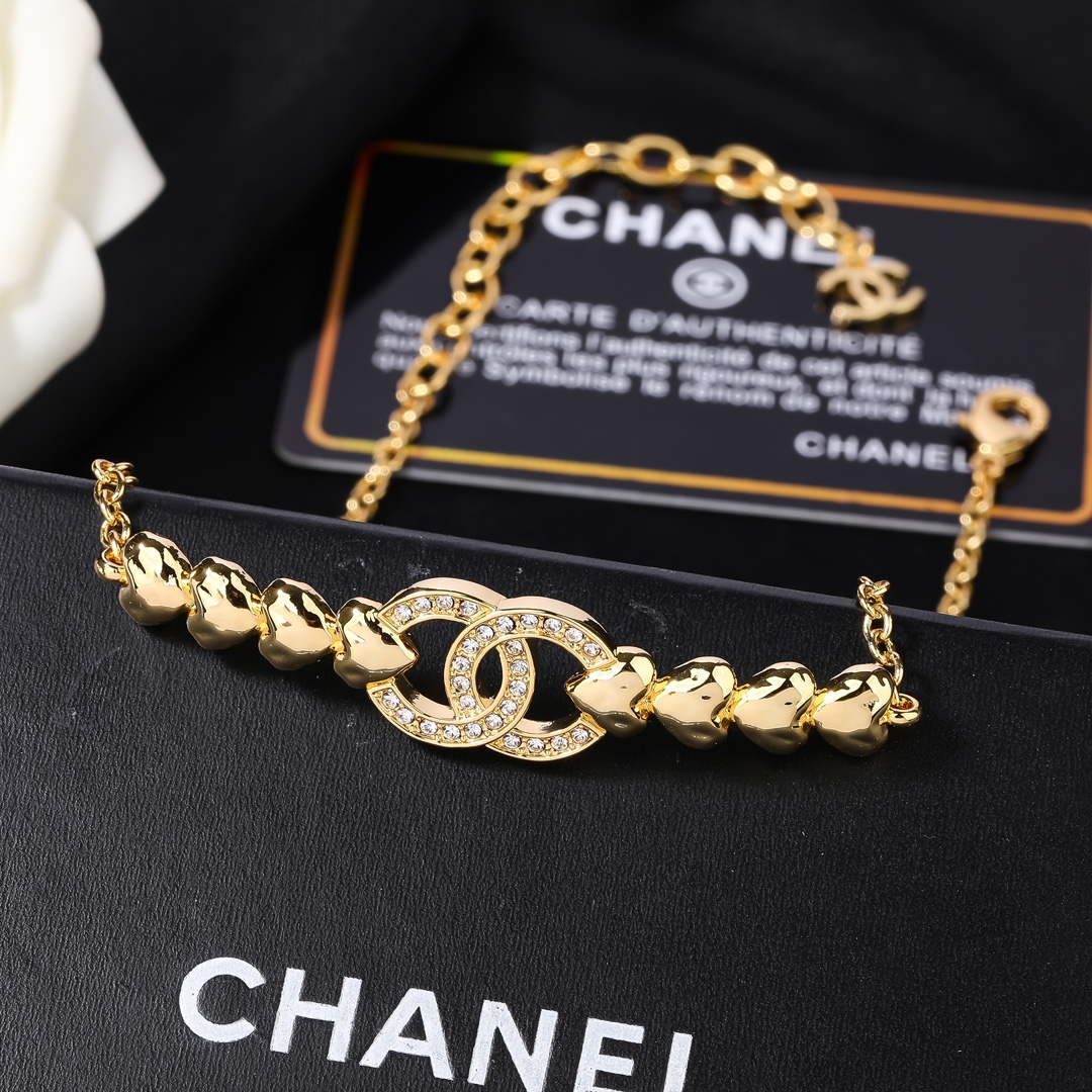 CCN096 Heart CC logo Choker Necklace - ccjewelryacc