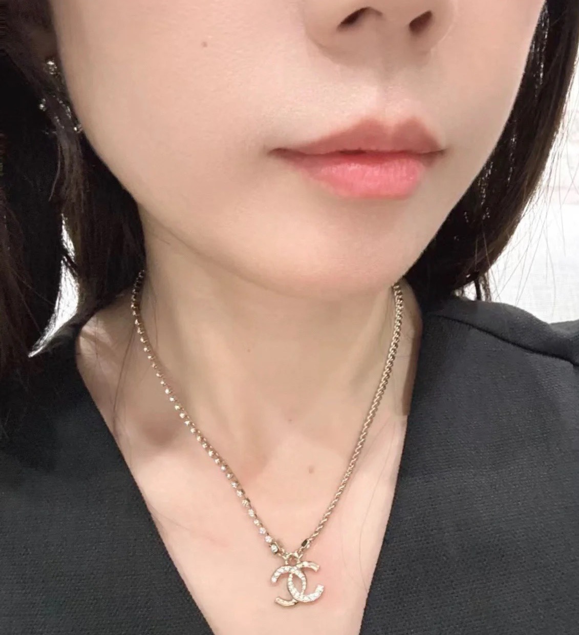 CCN057 Chanel cc logo Pendant Necklace - ccjewelryacc