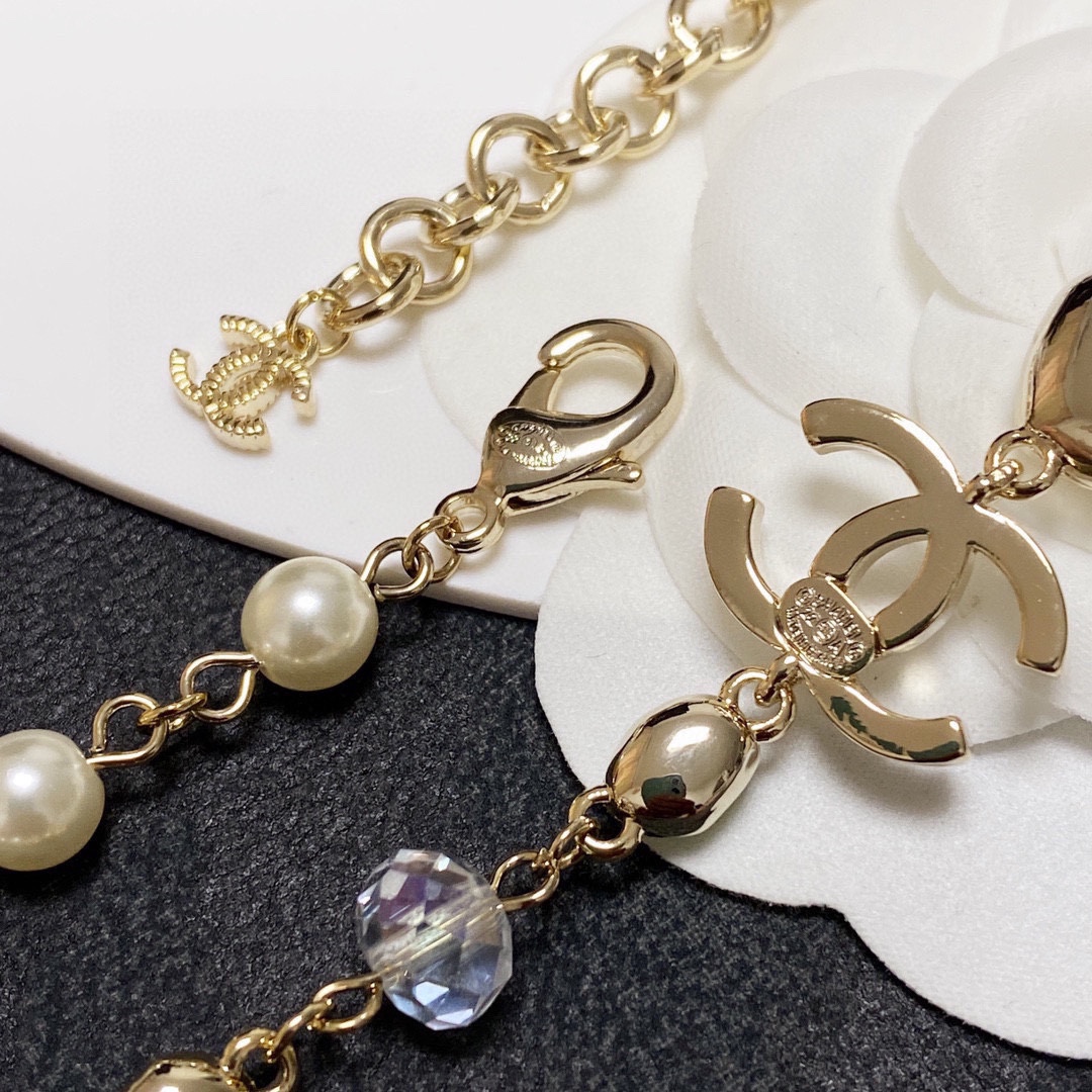 CCN529 Colorful rhinestone cc logo choker necklace - ccjewelryacc